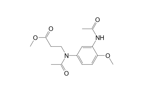 N-Acetyl-N-(2-methoxycarbonylethyl)-3-acetamido-4-methoxyaniline