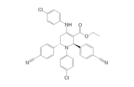 Ethyl anti-4-(4-chlorophenylamino)-1-(4-chlorophenyl)-2,6-bis(4-cyanophenyl)-1,2,5,6-tetrahydropyridine-3-carboxylate