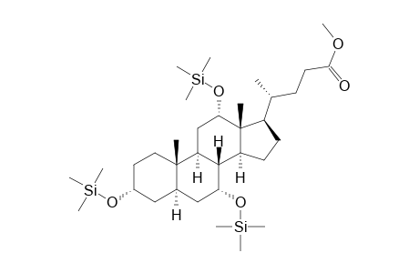 Cholan-24-oic acid, 3,7,12-tris[(trimethylsilyl)oxy]-, methyl ester, (3.alpha.,5.alpha.,7.alpha.,12.alpha.)-