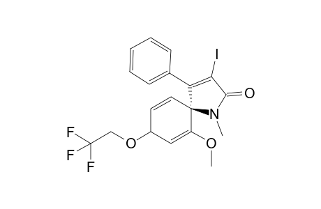 trans-3-Iodo-6-methoxy-1-methyl-4-phenyl-8-(2,2,2-trifluoroethoxy)-1-azaspiro[4.5]deca-3,6,9-trien-2-one