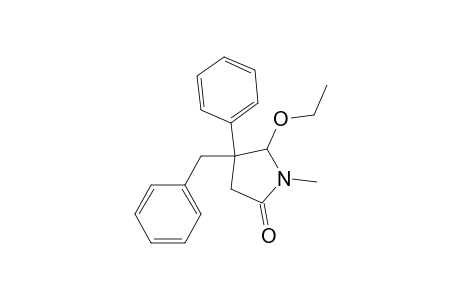 2-Pyrrolidinone, 5-ethoxy-1-methyl-4-phenyl-4-(phenylmethyl)-, cis-