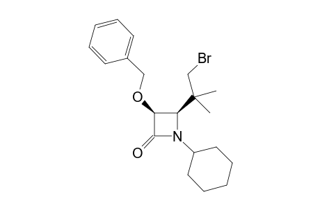 (3S,4R)-3-benzoxy-4-(2-bromo-1,1-dimethyl-ethyl)-1-cyclohexyl-azetidin-2-one
