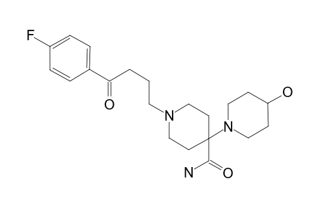 1-(p-fluorophenyl)-4-(4-(hydroxypiperino)-4-carbamoylpiperidino)-1-butanone