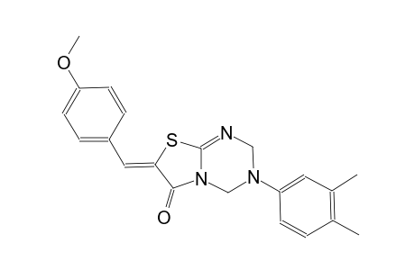 (7Z)-3-(3,4-dimethylphenyl)-7-(4-methoxybenzylidene)-3,4-dihydro-2H-[1,3]thiazolo[3,2-a][1,3,5]triazin-6(7H)-one
