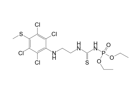 [({2-[2,3,5,6-tetrachloro-4-(methylthio)anilino]ethyl}imino)thiocarbamoyl]phosphoramidic acid, diethyl ester