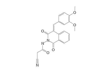 (E)-N-[4-(3,4-DIMETHOXYBENZYLIDENE)-1,3-DIOXO-3,4-DIHYDRO-ISOQUINOLIN-2(1H)-YL]-2-CYANO-ACETAMIDE