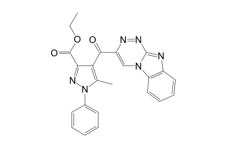 3-[1-Phenyl-3-ethoxycarbonyl-5-methyl-1H-pyrazole-4-carbonyl][1,2,4]triazino[4,3-a]benzimidazole