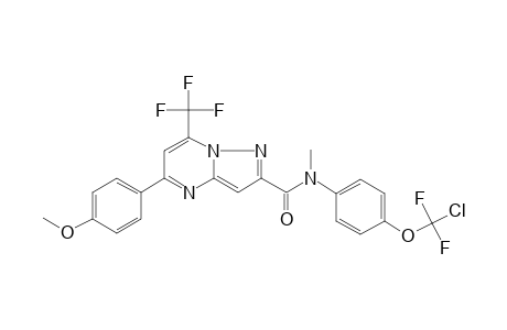 N-[4-[chloranyl-bis(fluoranyl)methoxy]phenyl]-5-(4-methoxyphenyl)-N-methyl-7-(trifluoromethyl)pyrazolo[1,5-a]pyrimidine-2-carboxamide