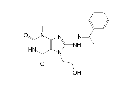 7-(2-hydroxyethyl)-3-methyl-8-[(2E)-2-(1-phenylethylidene)hydrazino]-3,7-dihydro-1H-purine-2,6-dione