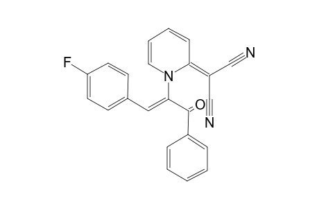 2-[1-[(Z)-1-(4-fluorophenyl)-3-oxidanylidene-3-phenyl-prop-1-en-2-yl]pyridin-2-ylidene]propanedinitrile
