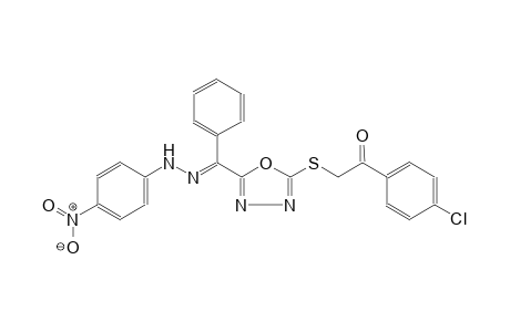 1-(4-chlorophenyl)-2-({5-[(E)-[(4-nitrophenyl)hydrazono](phenyl)methyl]-1,3,4-oxadiazol-2-yl}sulfanyl)ethanone