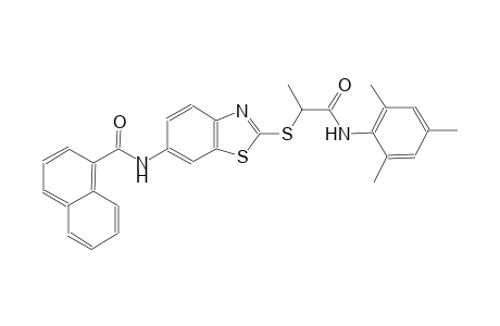 1-naphthalenecarboxamide, N-[2-[[1-methyl-2-oxo-2-[(2,4,6-trimethylphenyl)amino]ethyl]thio]-6-benzothiazolyl]-