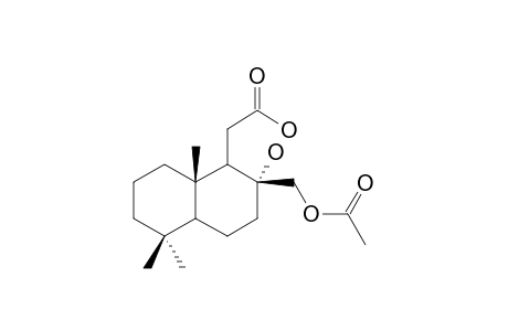 17-ACETOXY-8-HYDROXY-13,14,15,16-TETRANORLABDAN-12-OIC-ACID
