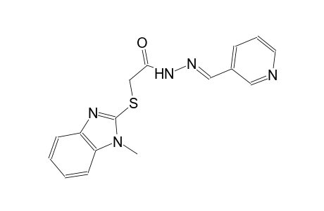 acetic acid, [(1-methyl-1H-benzimidazol-2-yl)thio]-, 2-[(E)-3-pyridinylmethylidene]hydrazide