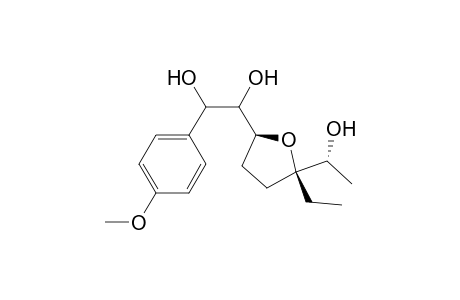 (2S,5S)-2-Ethyl-2-[(1R)-1-hydroxyethyl]-5-[(1RS,2RS)-1,2-dihydroxy-2-(4-methoxyphenyl)ethyl]-tetrahydrofuran