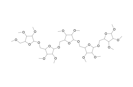 Methyl 5-O-(5-O-(5-O-[2,3-di-O-methyl-5-O-(2,3,5-tri-O-methylpentofuranosyl)pentofuranosyl]-2,3-di-O-methylpentofuranosyl)-2,3-di-O-methylpentofuranosyl)-2,3-di-O-methylpentofuranoside