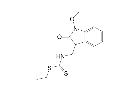 (1-Methoxy-2-oxo-2,3-dihydro-1H-indol-3-ylmethyl)-dithiocarbamic acid ethyl ester