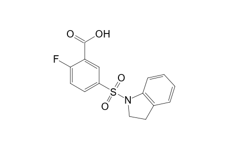 Benzoic acid, 5-[(2,3-dihydro-1H-indol-1-yl)sulfonyl]-2-fluoro-