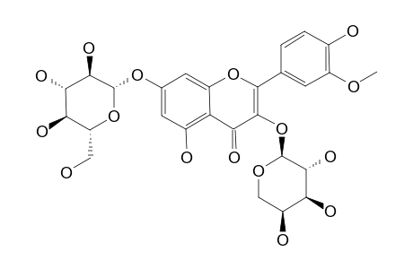 ISORHAMNETIN-3-O-ALPHA-L-ARABINOPYRANOSYL-7-O-BETA-D-GLUCOPYRANOSIDE