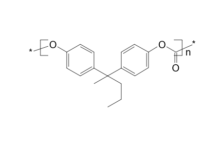 Poly(oxy-1,4-phenylene-2-pentylidene-1,4-phenyleneoxycarbonyl)