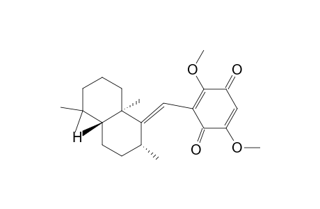2,5-Cyclohexadiene-1,4-dione, 2,5-dimethoxy-3-[(octahydro-2,5,5,8a-tetramethyl-1(2H)-naphthalenylidene)methyl]-, [2S-(1E,2.alpha.,4a.beta.,8a.alpha.)]-