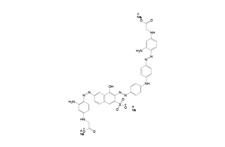Glycine, N-[3-amino-4-[[4-[[4-[[7-[[2-amino-4-[(carboxymethyl)amino]phenyl]azo]-1-hydroxy-3-sulfo-2-naphthalenyl]azo]phenyl]amino]phenyl]azo]phenyl]-, trisodium salt