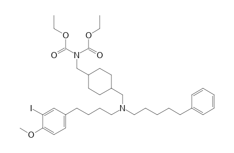 N,N'-bis(Ethoxycarbonyl)-N-[4'-(3"-iodo-4"-methoxyphenyl)butyl]-N'-(5-phenylpentyl)-1,4-cyclohexane-dimethanamine
