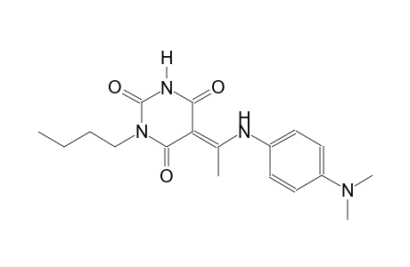 (5E)-1-butyl-5-{1-[4-(dimethylamino)anilino]ethylidene}-2,4,6(1H,3H,5H)-pyrimidinetrione