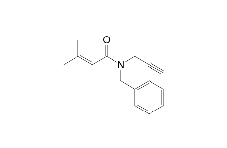 3-Methyl-N-(phenylmethyl)-N-prop-2-ynyl-2-butenamide