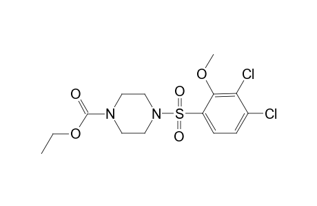 Ethyl 4-[(3,4-dichloro-2-methoxyphenyl)sulfonyl]-1-piperazinecarboxylate