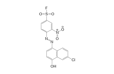 Benzenesulfonyl fluoride, 4-[2-(6-chloro-4-hydroxy-1-naphthalenyl)diazenyl]-3-nitro-