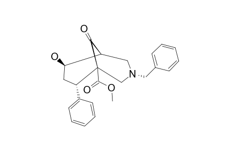 METHYL_3-BENZYL-6-HYDROXY-9-OXO-8-PHENYL-3-AZABICYCLO-[3.3.1]-NONANE-1-CARBOXYLATE;MINOR_ISOMER