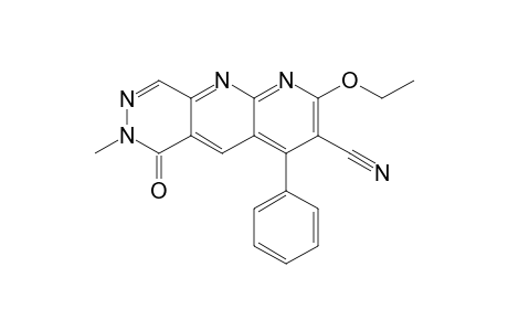 2-Ethoxy-6,7-dihydro-7-methyl-6-oxo-4-phenylpyridazino[4,5-b][1,8]naphthyridine-3-carbonitrile