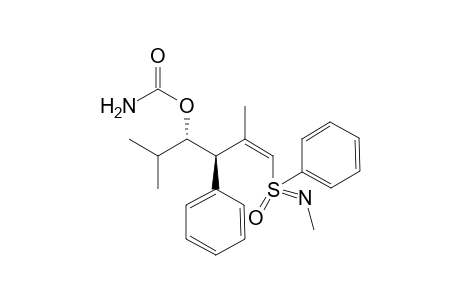 2,5-Dimethyl-6-[N-methyl-S-(phenylsulfonimidoyl)]-4-phenyl-5-hexen-3-yl carbamate
