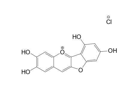 2,3,6,8-Tetrahydroxybenzofuro[3,2-b][1]benzopyrylium chloride