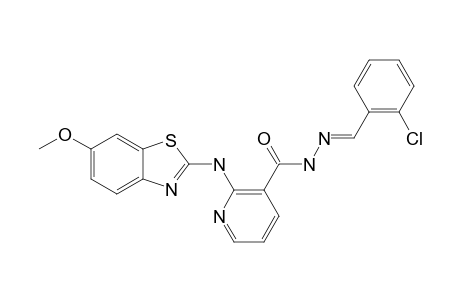 2-[N-(6-METHOXYBENZOTHIAZOLYL)-AMINO]-PYRIDINE-3-(2-CHLOROPHENYL)-HYDRAZONE