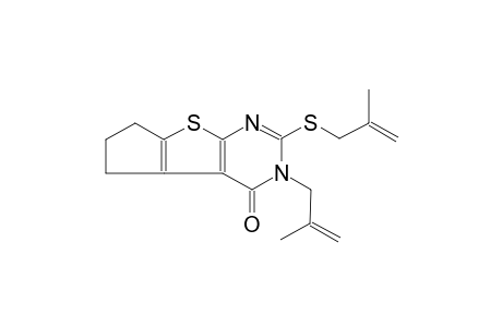 4H-cyclopenta[4,5]thieno[2,3-d]pyrimidin-4-one, 3,5,6,7-tetrahydro-3-(2-methyl-2-propenyl)-2-[(2-methyl-2-propenyl)thio]-