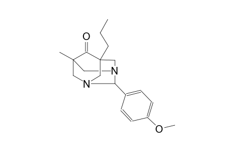 2-(4-methoxyphenyl)-5-methyl-7-propyl-1,3-diazatricyclo[3.3.1.1~3,7~]decan-6-one
