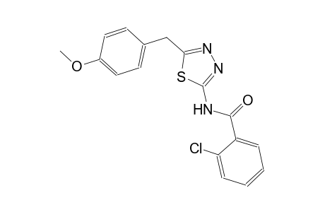 2-chloro-N-[5-(4-methoxybenzyl)-1,3,4-thiadiazol-2-yl]benzamide