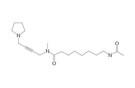 8-(Acetamido)octamide, N-methyl-N-[4-(1-pyrrolidinyl)-2-butynyl]-