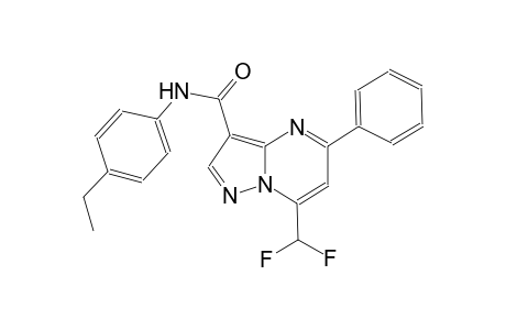 7-(difluoromethyl)-N-(4-ethylphenyl)-5-phenylpyrazolo[1,5-a]pyrimidine-3-carboxamide