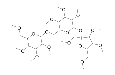 .alpha.-D-Glucopyranoside, 1,3,4,6-tetra-O-methyl-.beta.-D-fructofuranosyl 2,3,4-tri-O-methyl-6-O-(2,3,4,6-tetra-O-methyl-.alpha.-D-galactopyranosyl)-