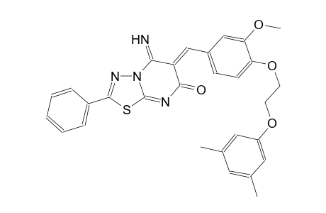 (6Z)-6-{4-[2-(3,5-dimethylphenoxy)ethoxy]-3-methoxybenzylidene}-5-imino-2-phenyl-5,6-dihydro-7H-[1,3,4]thiadiazolo[3,2-a]pyrimidin-7-one