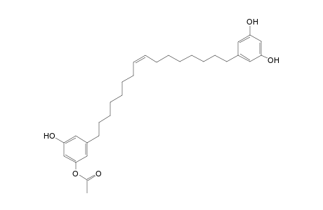 8('Z)-1-acetoxy-3-hydroxy-5-[16'-(3'',5''-dihydroxyphenyl)-8'-hexadecen-1'-yl]benzene