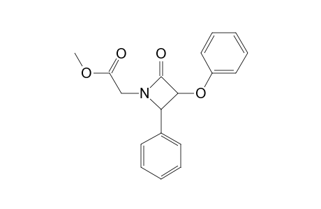 2-[2-keto-3-(phenoxy)-4-phenyl-azetidin-1-yl]acetic acid methyl ester