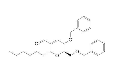 (2R,3S,6R)-2-[(Benzyloxy)methyl]-3-(benzyloxy)-5-formyl-6-hexyl-2,3-dihydro-(6H)-pyran