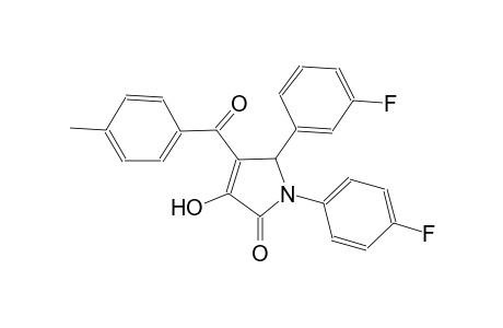 5-(3-fluorophenyl)-1-(4-fluorophenyl)-3-hydroxy-4-(4-methylbenzoyl)-1,5-dihydro-2H-pyrrol-2-one