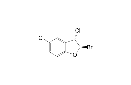 Benzofuran, 2-bromo-3,5-dichloro-2,3-dihydro-, trans-