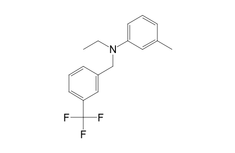 3-Trifluoromethylbenzylamine, N-ethyl-N-(3-methylphenyl)-