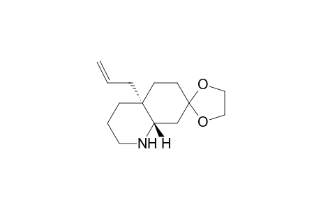 Spiro[1,3-dioxolane-2,7'(1'H)-quinoline], octahydro-4'a-(2-propenyl)-, trans-(.+-.)-